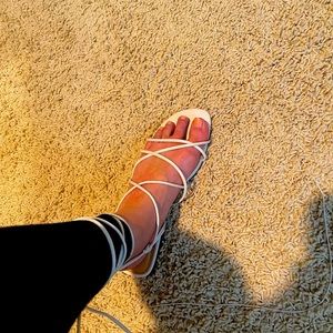 Express white sandals